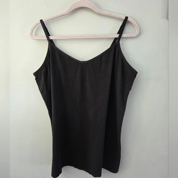 Boutique Size 1X Black modal cotton/spandex sleeveless tank top Camisole - Picture 2 of 5
